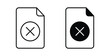 © Tareem - Remove file icon pack flat black, Editable line icons