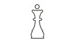© TaslimaAkther - Black outline vector icon of a chess queen piece, representing strategy, leadership, and power in a minimalist line art style, perfect for gaming, business, and educational graphic design projects.
