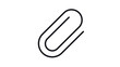 © Arsalan - Minimalist black paperclip vector icon illustration. Simple line art symbol of a paper clip for office stationery, document attachment, and business organization concepts. Scalable graphic design.