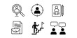 © Creative Tania - Collection of six black and white representing career and business concepts