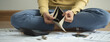 © Pormezz - The stressed person sitting on the floor opening empty wallet