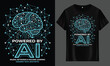 © Ziz_Design - Ai artificial intelligence brain circuitry t shirt design with neural network technology robotics cyberpunk computer intelligence innovation abstract illustration
