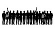 © MSTNASIMABEGUM - Diverse people silhouettes standing together teamwork community concept PNG isolated on white