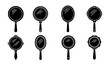 © Md - Hand mirror icon collection vector beauty vanity silhouette set isolated on white background