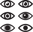 © Silhouette Stock 10. - Eye Icon Set Black Illustration