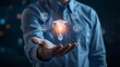 © Fukuro - Innovative Education Concept: Graduation Cap Lightbulb Idea Symbolizing Knowledge Growth.