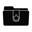 © dipu - Black silhouette of a document folder with a star tab