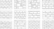 © Ali - Twelve different hand drawn stone and brick wall patterns texture