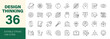 © Dear Lala - Design thinking icon set. Editable line icons. Vector illustration.