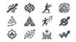 © Beben - Collection of Business and Financial Icons in Black and White Style