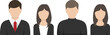 © brovkoserhii - Set of male and female business avatar illustrations in flat design style. Clean and modern characters suitable for user profiles, corporate identity, apps, and website interfaces.