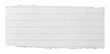 © MikeCS Images - Isolated torn ripped piece of blank ruled paper memo note with lines and copy space for text, transparent png background design element