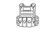 © Misak - Tactical Vest Outline Drawing, Military Gear, Combat Equipment, Protective Clothing