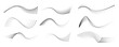 © ikril - Set of dotted halftone waves png vector modern illustration on white background. Liquid gradient dots form smooth curve wave shape, dotted line. Soft abstract motion design style.
