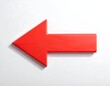 © Air - A large red arrow pointing left on a white surface
