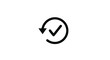 © arra - Circular check mark icon concept of approved process or validation