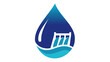 © Sajid - Hydroelectric Power Vector Icon Illustration of a Water Drop with a Dam, Representing Clean Renewable Energy, Sustainability, and Eco-Friendly Hydropower Technology for Environmental Design.