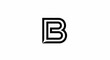 © trites - Bold, stylized letter B formed by multiple black outlines on white