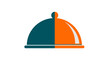 © Christopher - A striking two-color food cloche icon, symbolizing delicious cuisine, premium dining, and the art of gastronomy, ideal for food service logos or menu designs