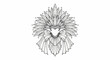 © wsa - Elaborate feathered headdress and draped costume adorned with sparkles