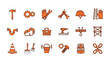 © FARHANA - Construction Icons Set: A comprehensive collection of construction icons featuring essential tools and equipment, offering a visual guide to the building trade.