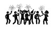 © rewt - People celebrating with fireworks and music.