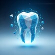 © gufron - Futuristic Tooth Illustration - Digital Dental Care and Technology Concept.