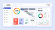 © Felisha - Modern business workflow dashboard with colorful charts and data visualization.
