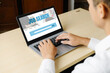© InfiniteFlow - Online job search on modish website for worker to search for job opportunities on the recruitment internet network