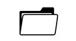© Danet - Black and white folder icon clean vector style minimal flat design