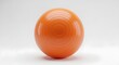 © Design - Orange Exercise Ball for Fitness Stability Core Strength and Balance Workout Equipment on White Background for Studio Photography