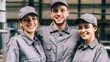 © AI-HAL8 - Team of diverse logistics workers smiling in a warehouse