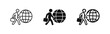 © ICONS FOR YOU - International Business Traveler Icons, Global Career Mobility Symbols, Migrant Worker Concepts