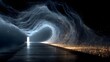 © Yusro - A bright, glowing portal opens a path into a swirling dimension of luminous idea particles.