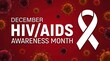 © Design Store - Hiv aids awareness month campaign a red ribbon symbolizes solidarity and remembrance in december