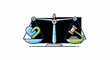 © Aji - Balance scale with heart on one side and gavel on the other