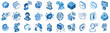 © Andi - Vector isometric icon sheet AI Chatbot and virtual assistant dominant blue color