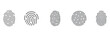 © Hikestudio3 - Fingerprint icon outline vector set. icon vector isolated on white background. EPS 10