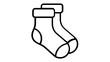 © Rana Rana - Minimalist vector icon illustration of a pair of cozy socks, ideal for clothing, apparel, and winter fashion themes. Scalable flat line art graphic for web, mobile apps, and UI design.