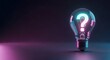 © MstMohsina - A glowing lightbulb contains a bright illuminated question mark inside it high quality
