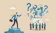 © Nazma - Build business meeting teams together minimal shading bigger one fall extension concept, ambitious businessman build up store on top of company stack