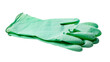 © Maria - Pair of light green disposable nitrile gloves textured fingertips, isolated on transparent background