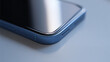 © A2Z AI  - Modern smartphone close-up on a minimalist background, highlighting sleek design, reflection, and intricate details of a metallic blue device