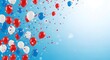 © arif - Celebratory balloon cascade a vibrant burst of red white and blue joy