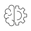 © Sejal - Brain Settings Gear Icon.Thinking Process Gear Icon.Cognitive Settings Gear Icon.Mental Process Gear Settings Icon..eps