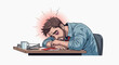 © Lerivan - Exhausted Man Burnout Work Stress Mental Health Concept