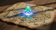 © Rekosoo - Mystical Map with Glowing Crystal - A Journey to the Unknown.