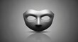 © Jamaludin - Elegant metallic grey mask with subtle reflection on a gradient background digital art