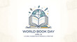 © KrakeN - World Book Day Celebration Graphic with Globe and Open Book