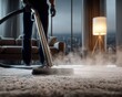 © The Little Hut - Professional Carpet Cleaning Service with Steam Vacuum in a Modern Living Room